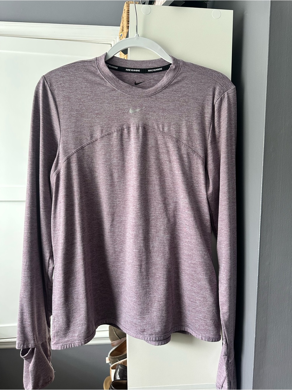 Nike Women’s Long-Sleeve Performance Tee - Heather Mauve